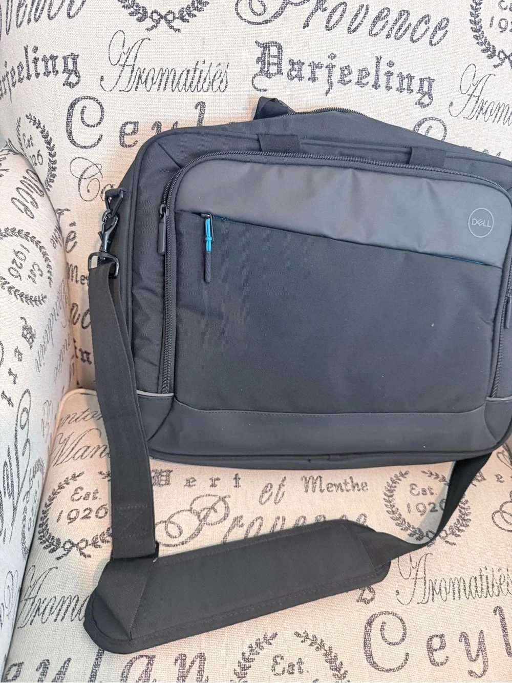 Dell Black Laptop Messenger Bag with Padded Strap